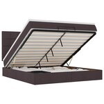 VidaXL Cadre de lit ottoman avec matelas marron foncé 200x200 cm tissu