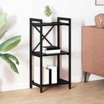 vidaXL Étagère Chêne noir 40 x 30 x 85 cm Bois d'ingénierie