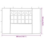 vidaXL Mur de tente de fête 2 pièces 300 x 195 cm Rouge PE et acier