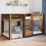 vidaXL Cadre de lit surélevé Bois ancien 86 5 x 190 cm