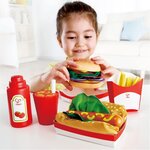 Hape E3160 - Set Fast-Food Jouet de Cuisine Multicolore