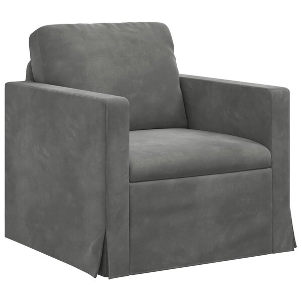 vidaXL Canapé Gris foncé 78 x 78 x 80 cm Velours