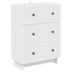vidaXL Armoire à tiroirs Blanc 66 x 34 5 x 90 cm Bois d'ingénierie