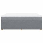 vidaXL Sommier à lattes de lit avec matelas Gris clair 200x200cm Tissu