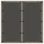 Ensemble de jardin 5 pièces gris en rattan poly