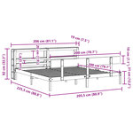 vidaXL Cadre de lit sans matelas blanc 200x200 cm bois massif de pin