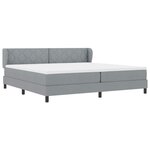 Lit Box Spring vidaXL avec Matelas Gris clair 200x200 cm Tissu