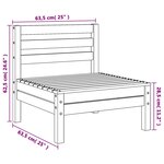 vidaXL Canapés de jardin sans accoudoirs 4 Pièces cire marron bois massif