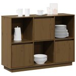 vidaXL Buffet Marron miel 110 5x35x80 cm Bois massif de pin