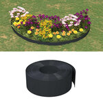 vidaXL Bordures de jardin 5 Pièces noir 10 m 20 cm polyéthylène