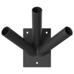 vidaXL Support de mât de drapeau Noir 10.5 x 7.5 cm Acier