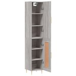 vidaXL Buffet haut Sonoma gris 34 5x34x180 cm Bois d'ingénierie