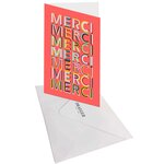 Carte De Voeux - Merci - Enveloppe Incluse - Draeger paris