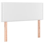 vidaXL Sommier à lattes de lit avec matelas et LED Blanc 100x200 cm