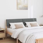 vidaXL Tête de lit capitonnée Gris foncé 150 cm Pin massif