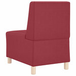 vidaXL Unité de Sofa Modulaire Sans Accoudoirs 3 Pièces Rouge bordeaux