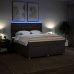 vidaXL Sommier à lattes de lit avec matelas Marron foncé 180x200 cm