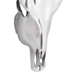 vidaXL Crâne de taureau Argent 34 x 13 x 53 cm Aluminium
