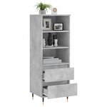 vidaXL Buffet haut Gris béton 40x36x110 cm Bois d'ingénierie