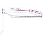 vidaXL Auvent rétractable automatique 400x350 cm Jaune et blanc