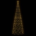 vidaXL Arbre de Noël cône 1400 LED Blanc chaud 160x500 cm