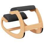 vidaXL Chaise assis-genoux noir 55x84x55 cm contreplaqué de bouleau