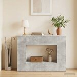 vidaXL Table console Gris Béton 101 x 29 x 74 cm Bois d’ingénierie