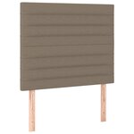 vidaXL Sommier à lattes de lit avec matelas Taupe 120x200 cm Tissu