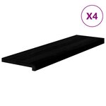 vidaXL Marches d'escalier 4 Pièces marron foncé 90x25x2 cm chêne massif
