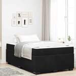vidaXL Cadre de lit avec matelas Noir 120 x 200 cm Velours