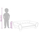 vidaXL Canapé pour enfants noir 70x45x26 cm velours