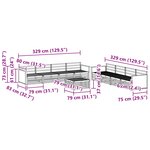 vidaXL Ensemble de canapés d'extérieur 9 pc Naturel