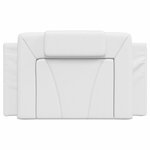 vidaXL Coussin de tête de lit blanc 80 cm similicuir