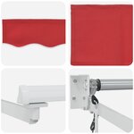 Store rétractable automatique vidaXL Rouge 350x250 cm