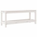 vidaXL Banc de jardin blanc 108x35x45 cm bois massif de pin