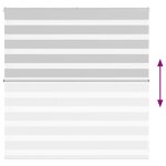 vidaXL Store zèbre gris clair largeur du tissu 135 9 cm polyester