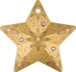 Monnaie STARRY SKY Snowflake Holiday Ornament Gilded 1 Oz Argent $ Cook Islands 2024 (PRÉCOMMANDE)
