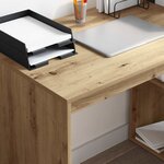 vidaXL Bureau Chêne artisanal 108 x 55 x 103 5 cm Bois d'ingénierie