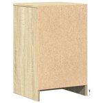 vidaXL Armoires de chevet et lumières LED 2 Pièces chêne sonoma