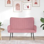 vidaXL Sofa 2 places Rose 115 x 61 x 87 cm Velours (V)