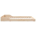 vidaXL Cadre de lit Marron 140 x 190 cm Bois massif en pin