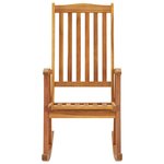 vidaXL Chaise à bascule avec coussins Bois d'acacia massif