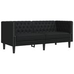 vidaXL Ensemble de Canapés 3 Pièces Noir 194 x 74.5 x 70.5 cm Faux cuir