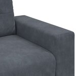 vidaXL Canapé causeuse gris foncé 140 cm velours