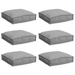 vidaXL Coussin pour assise de palette 6 Pièces Gris 40 x 40 x 8 cm