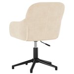 vidaXL Chaises pivotantes à manger lot de 2 Crème Velours
