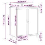 vidaXL Armoire tableau noir avec étagère Blanc Bois d'ingénierie