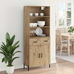 vidaXL Haut Armoire avec tiroir Chêne artisanal 69 5 x 32 5 x 180 cm