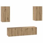 vidaXL Ensemble meuble TV 4 Pièces chêne artisanal 60 x 30 x 30 cm