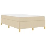 vidaXL Cadre de lit avec matelas Crème 120 x 200 cm tissu